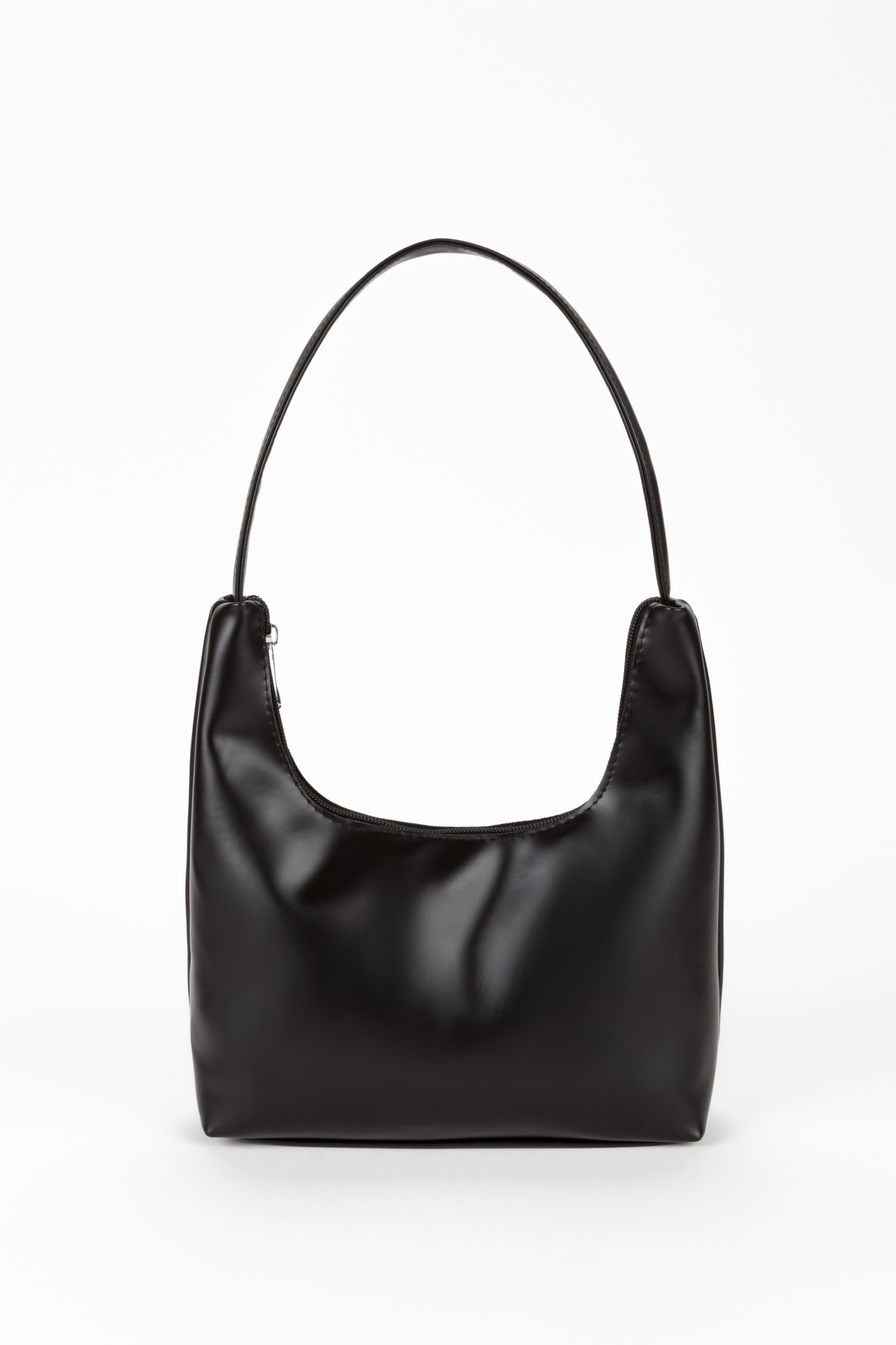 Oval Baget Çanta Siyah
