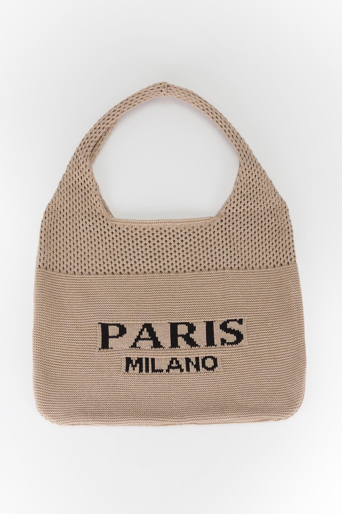 Paris-Milano Triko Çanta Vizon