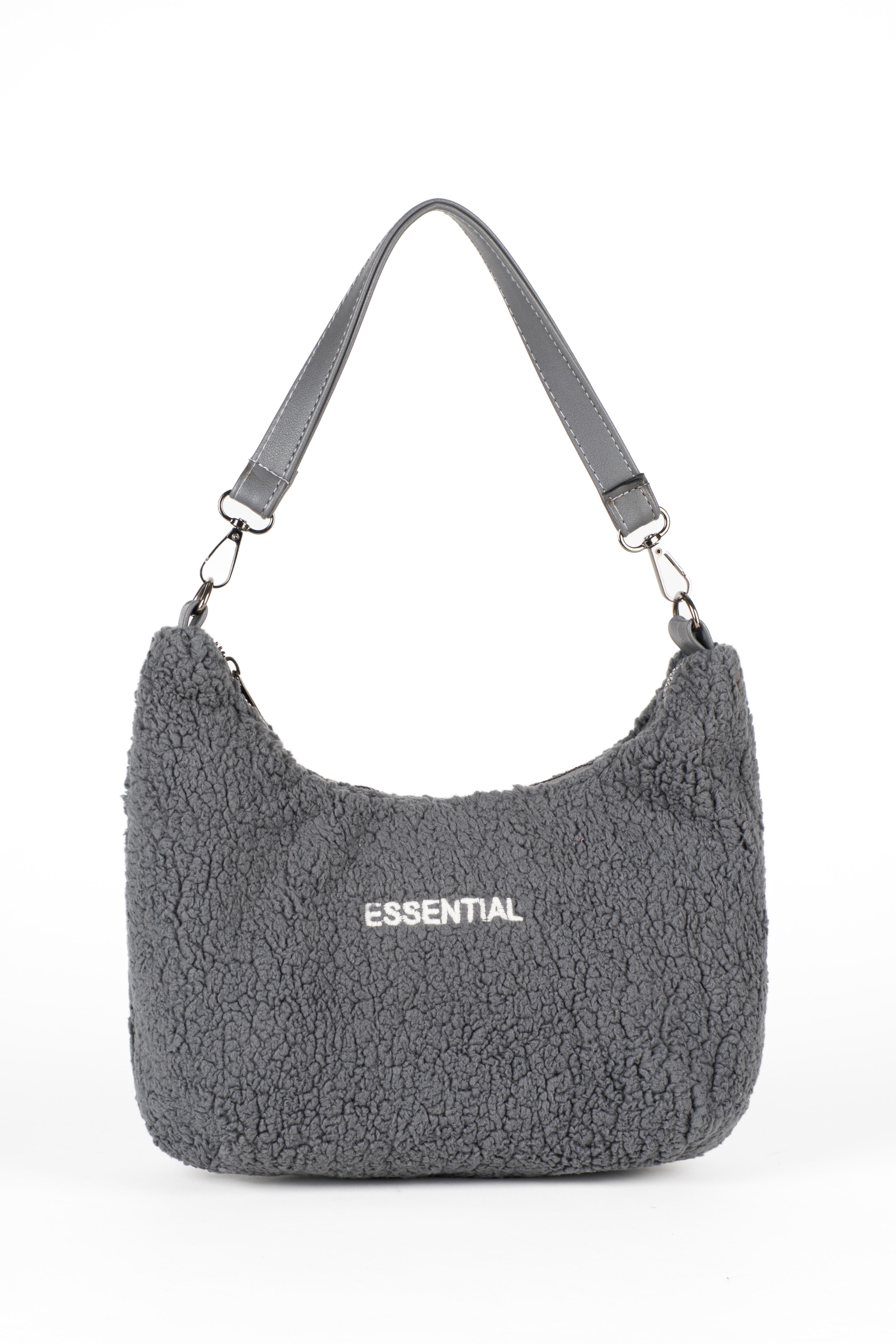 Peluş Baget Çanta Antrasit