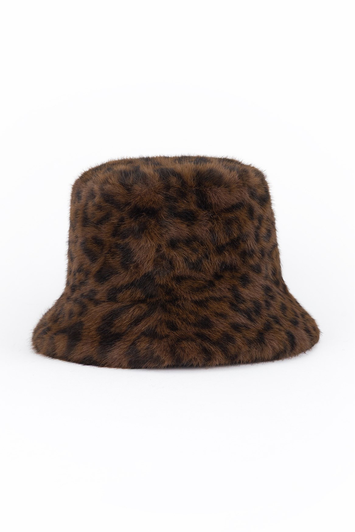 Peluş Kova Şapka Leopar