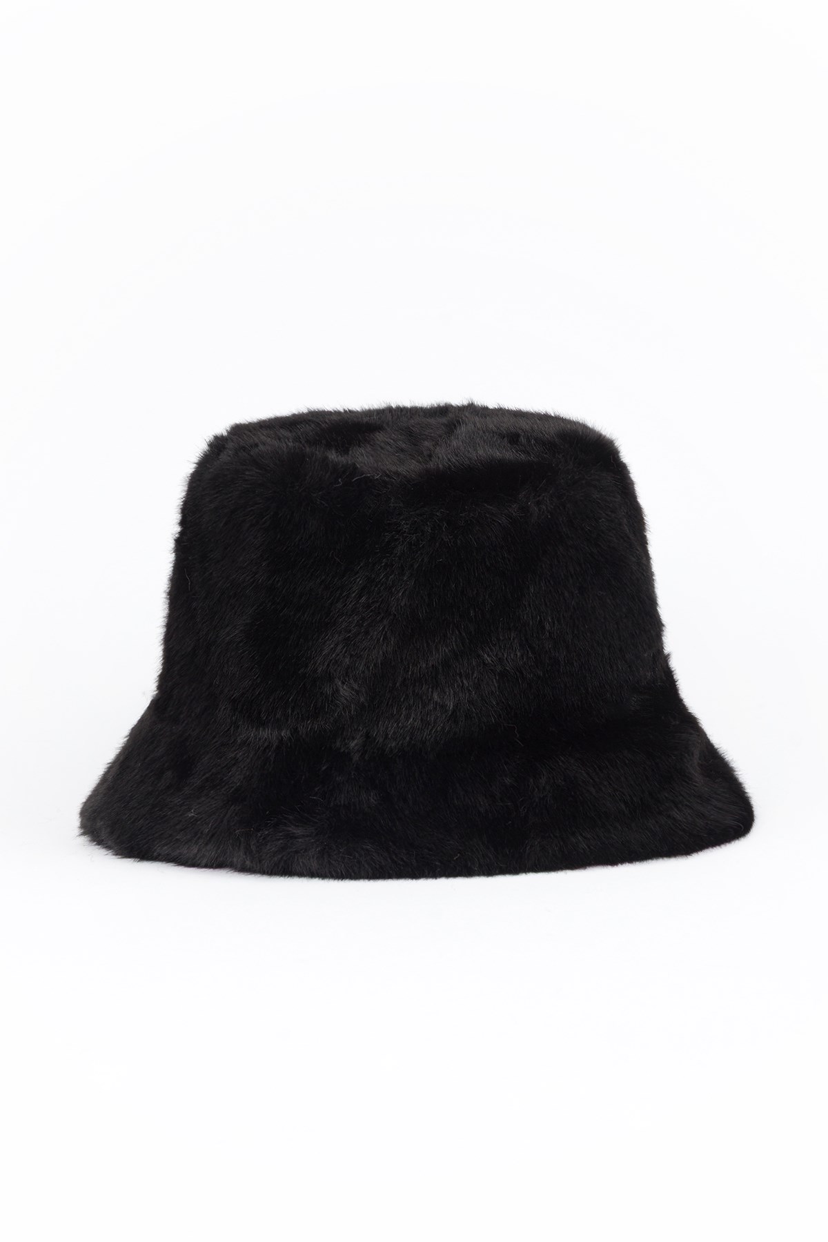Peluş Kova Şapka Siyah