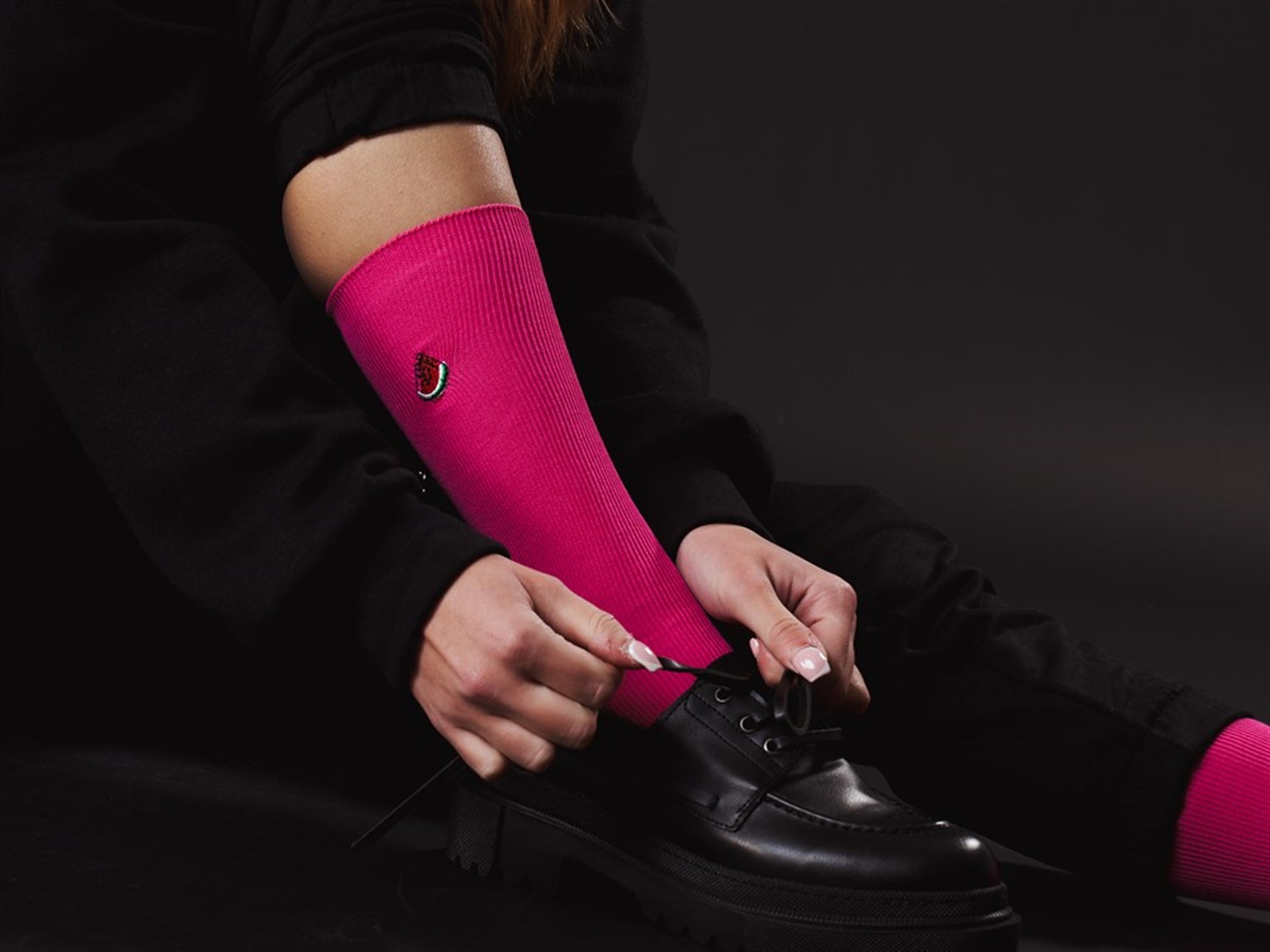 Penye Nakışlı Çorap