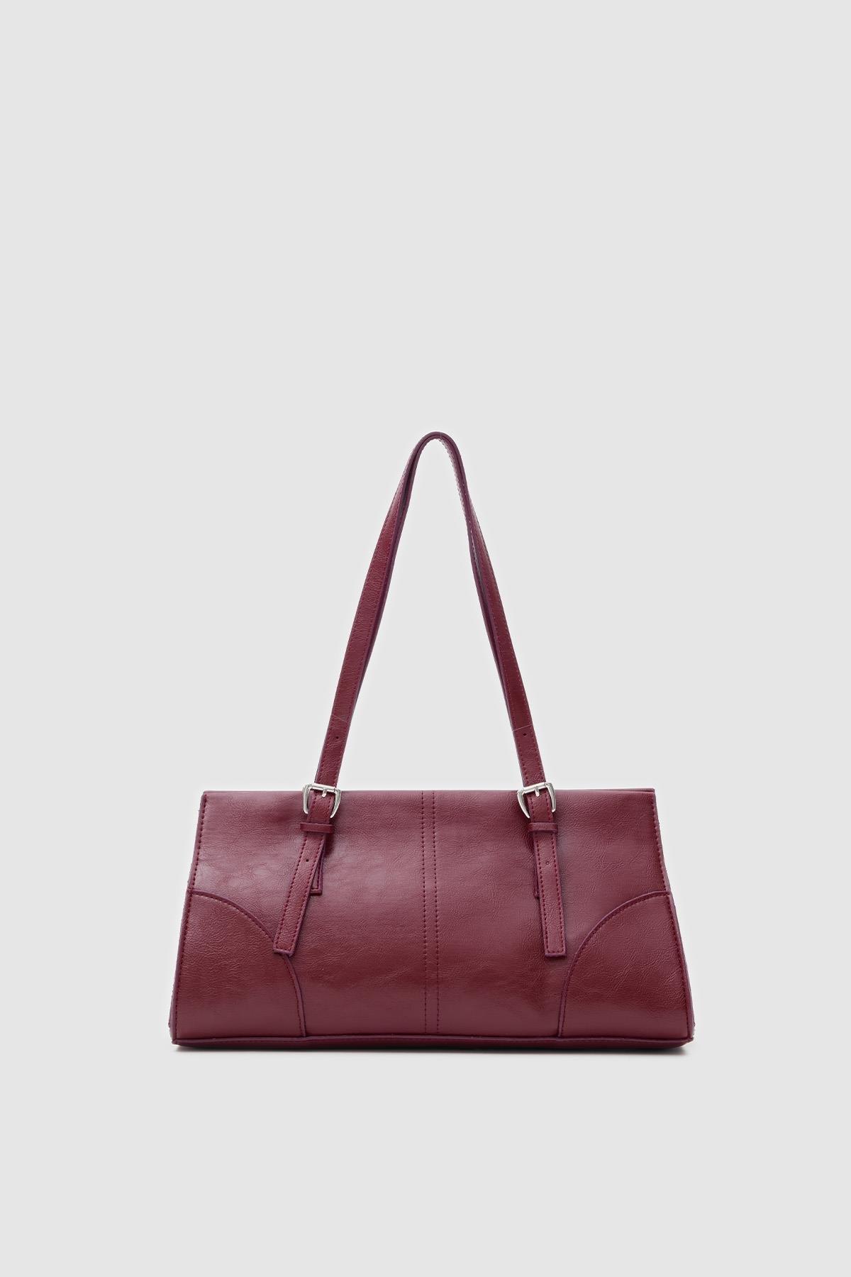 Retro Baget Çanta Bordo