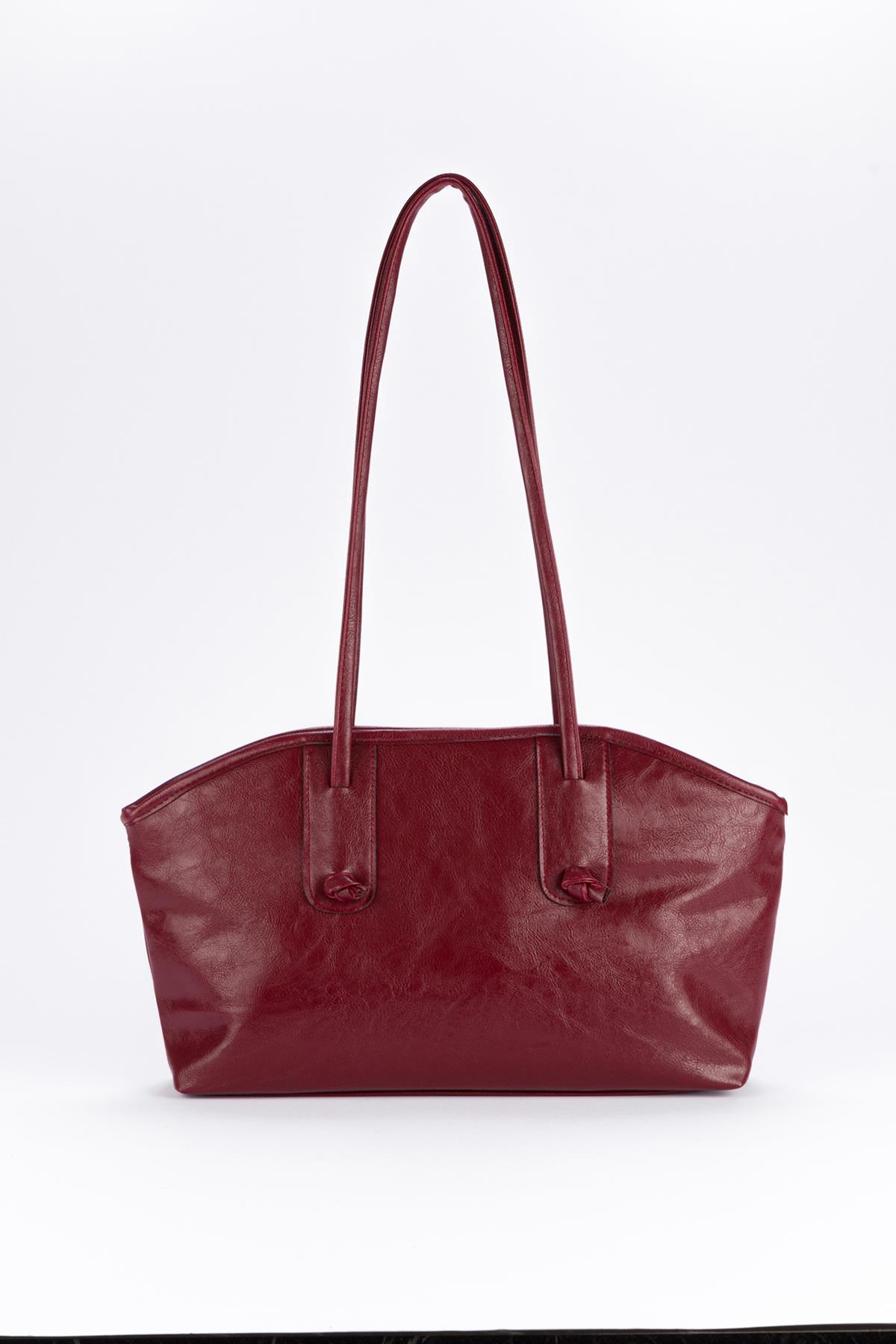 Retro Omuz Çantası Bordo