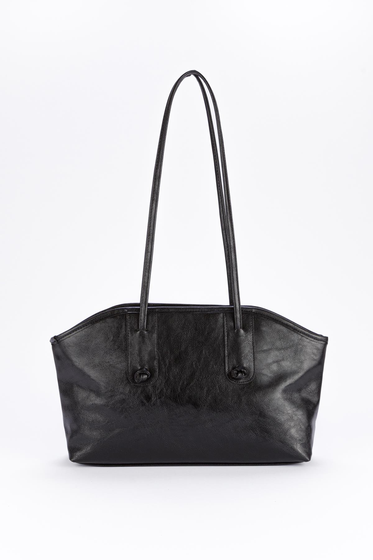 Retro Omuz Çantası Siyah