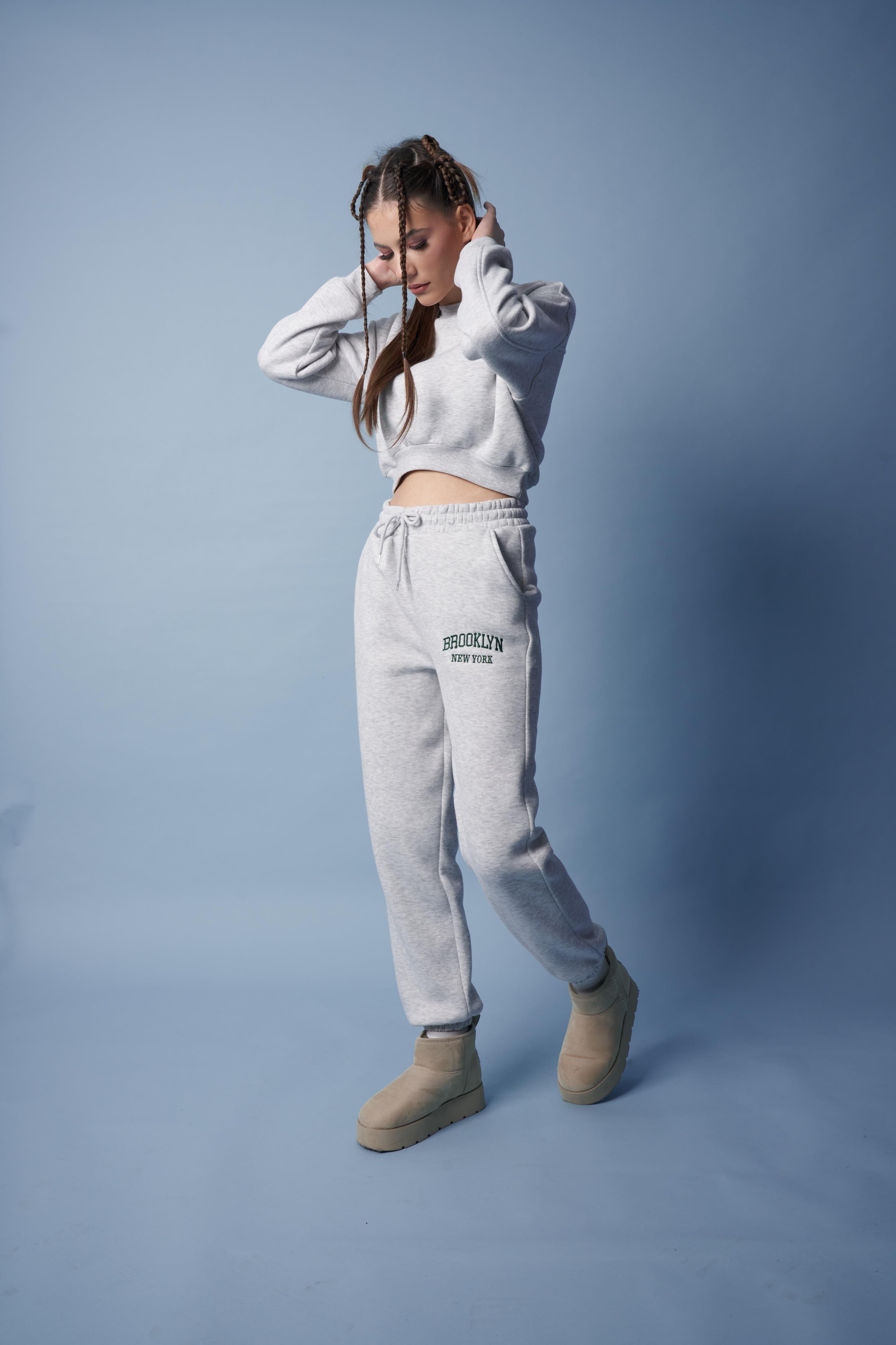 Şardonlu Paçası Lastikli Bel Lastik Eşofman Altı