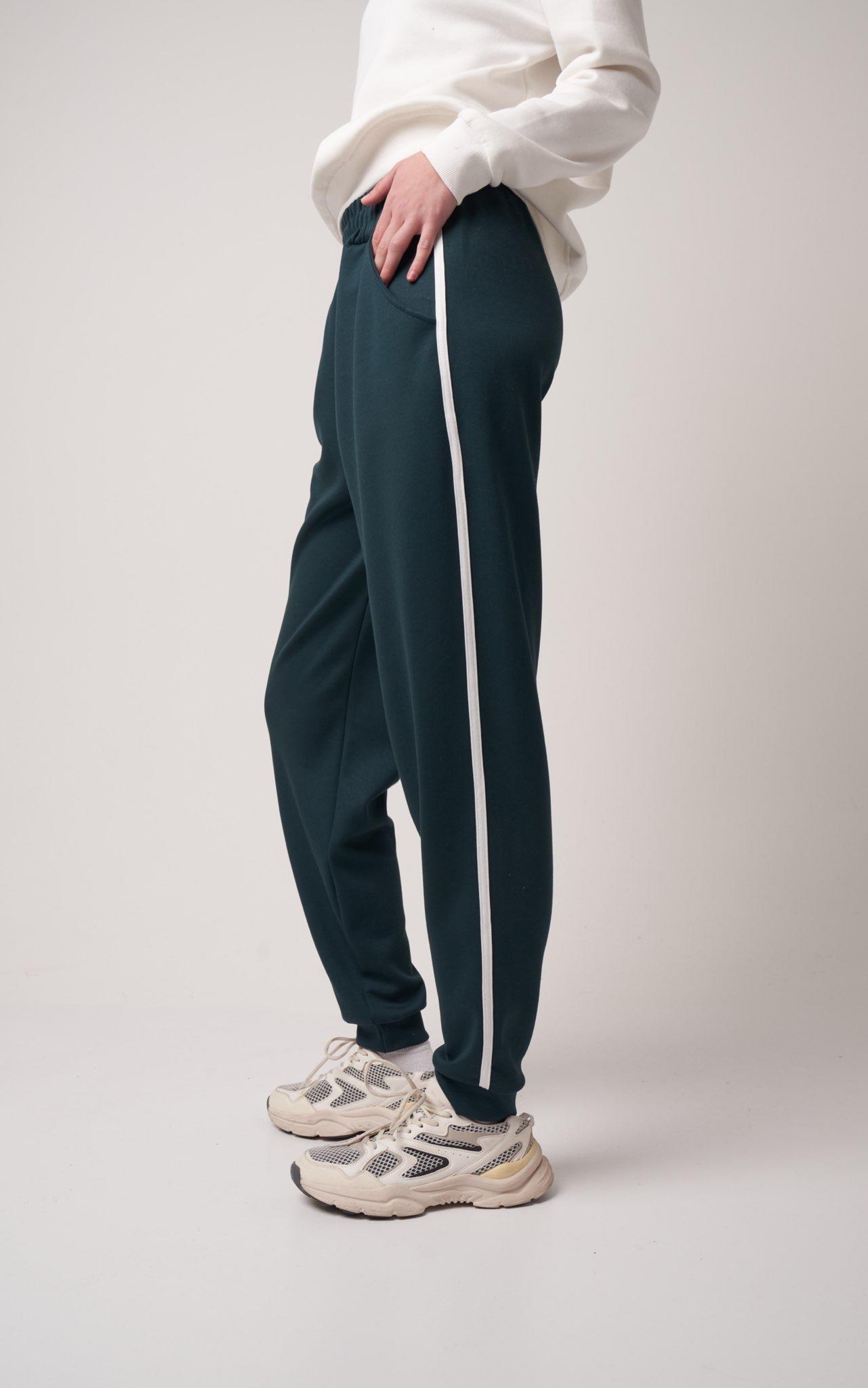 Şerit Detaylı Eşofman Altı Petrol