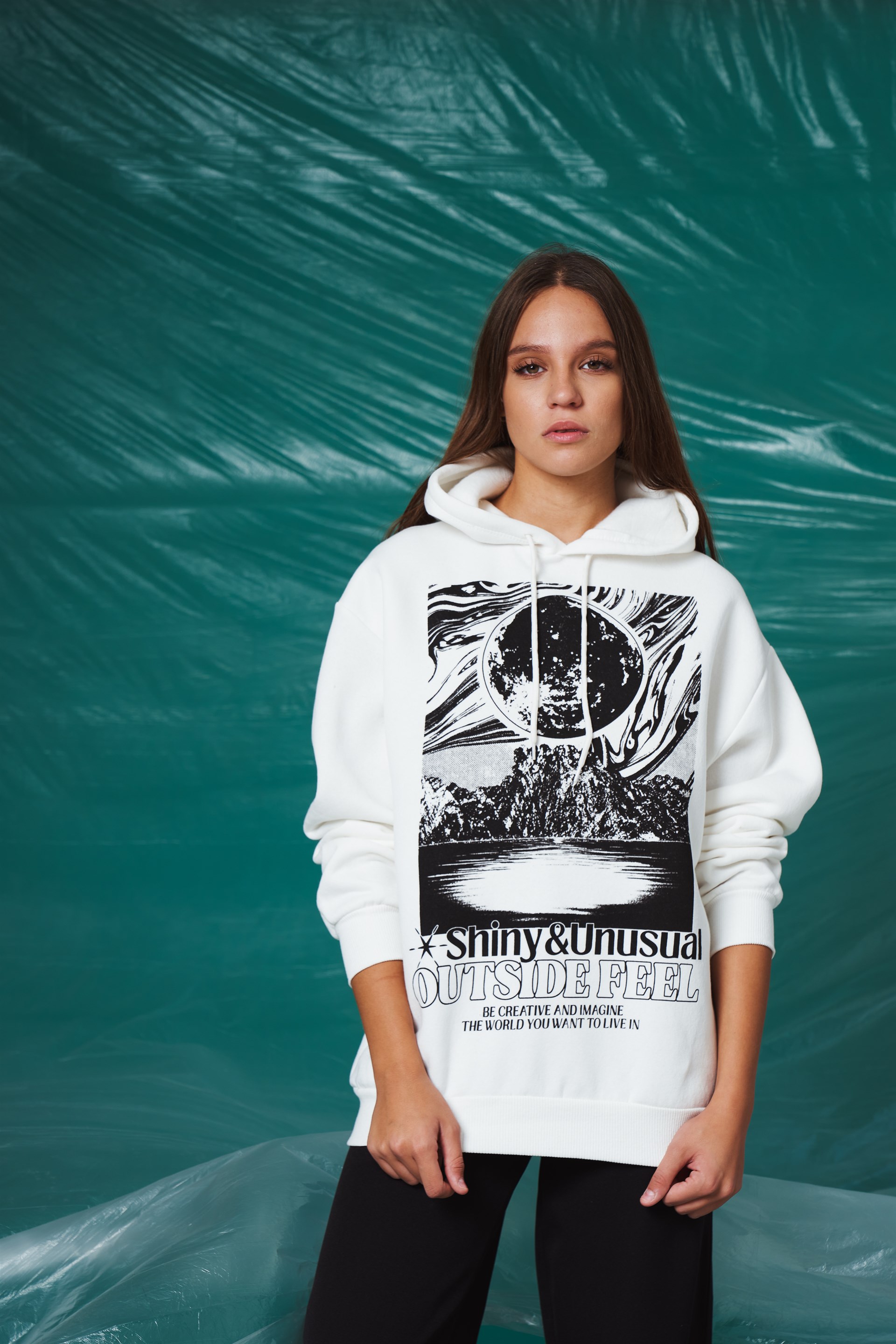 Shiny&Unusual Baskılı Sweatshirt - Ambar Giyim