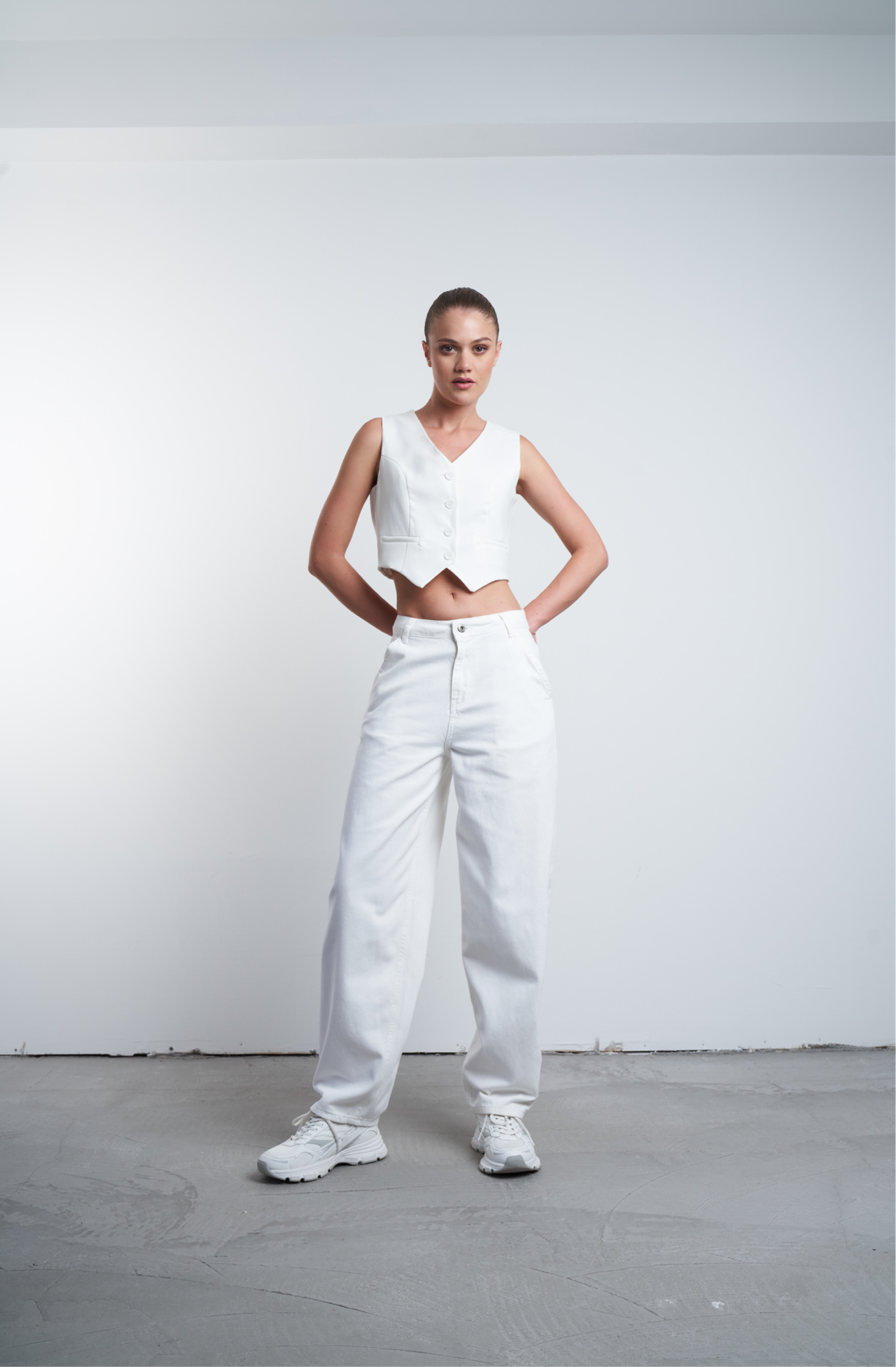 Slouchy Balon Pantolon Ekru