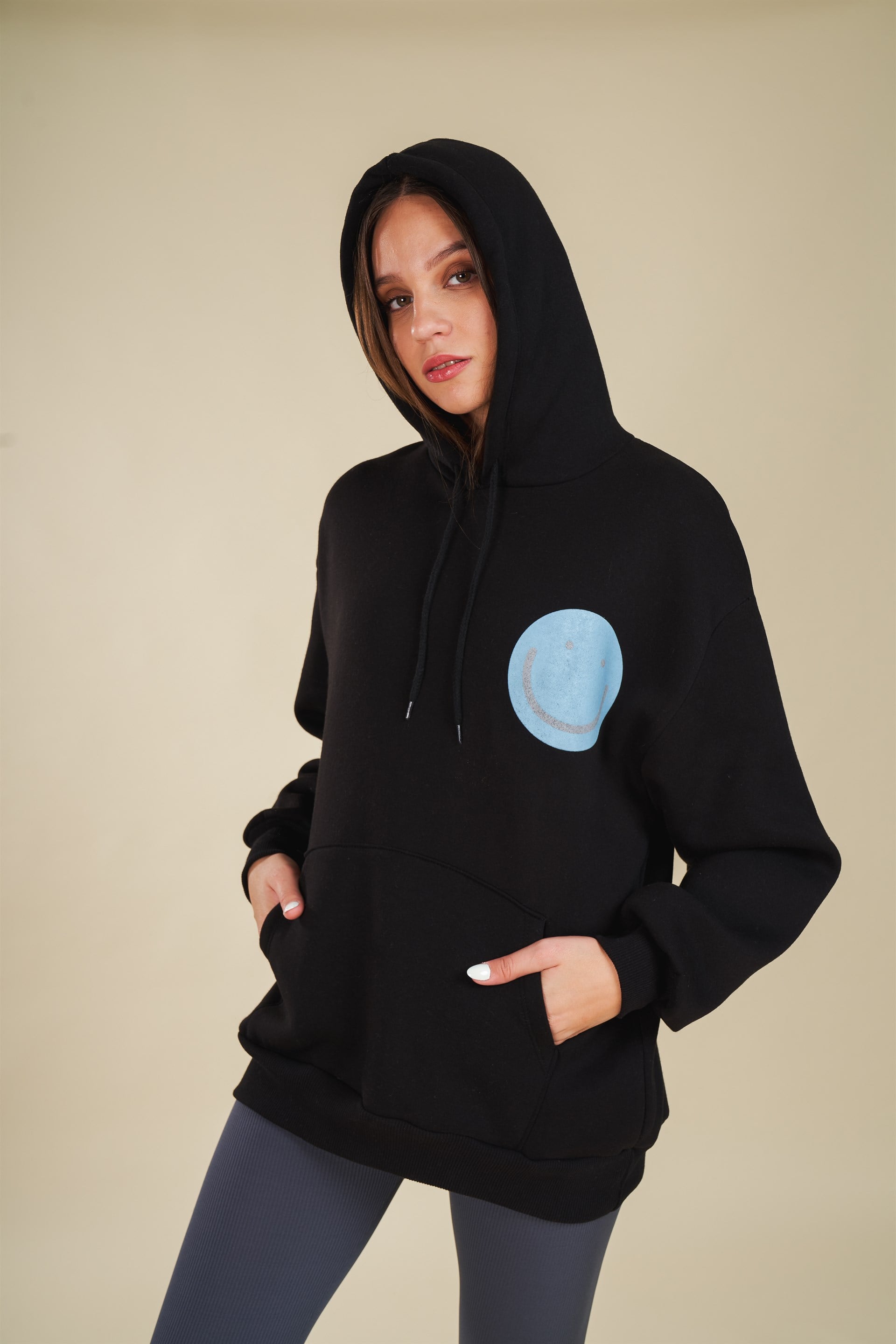 Smile Baskılı Sweatshirt