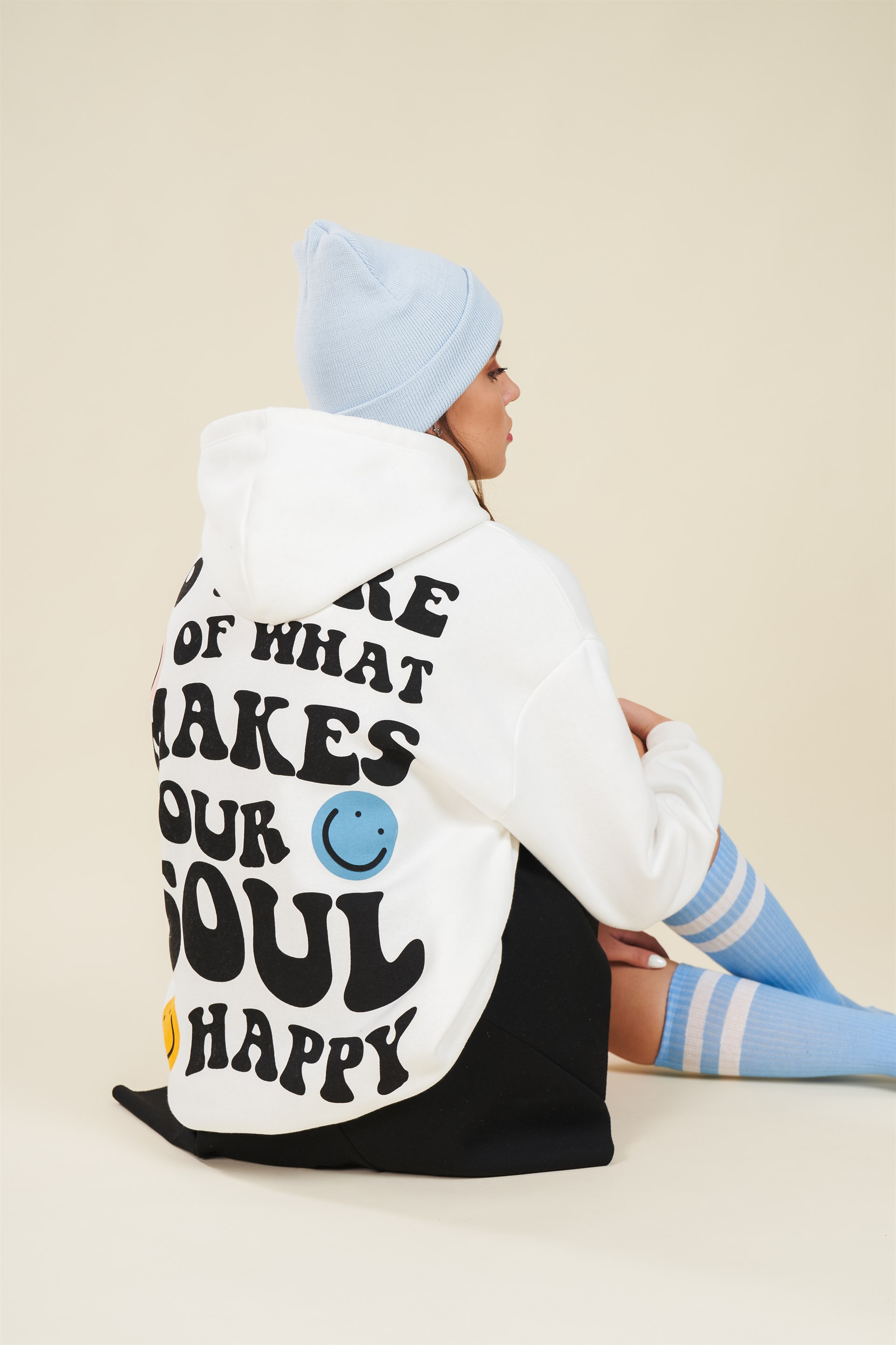 Smile Baskılı Sweatshirt