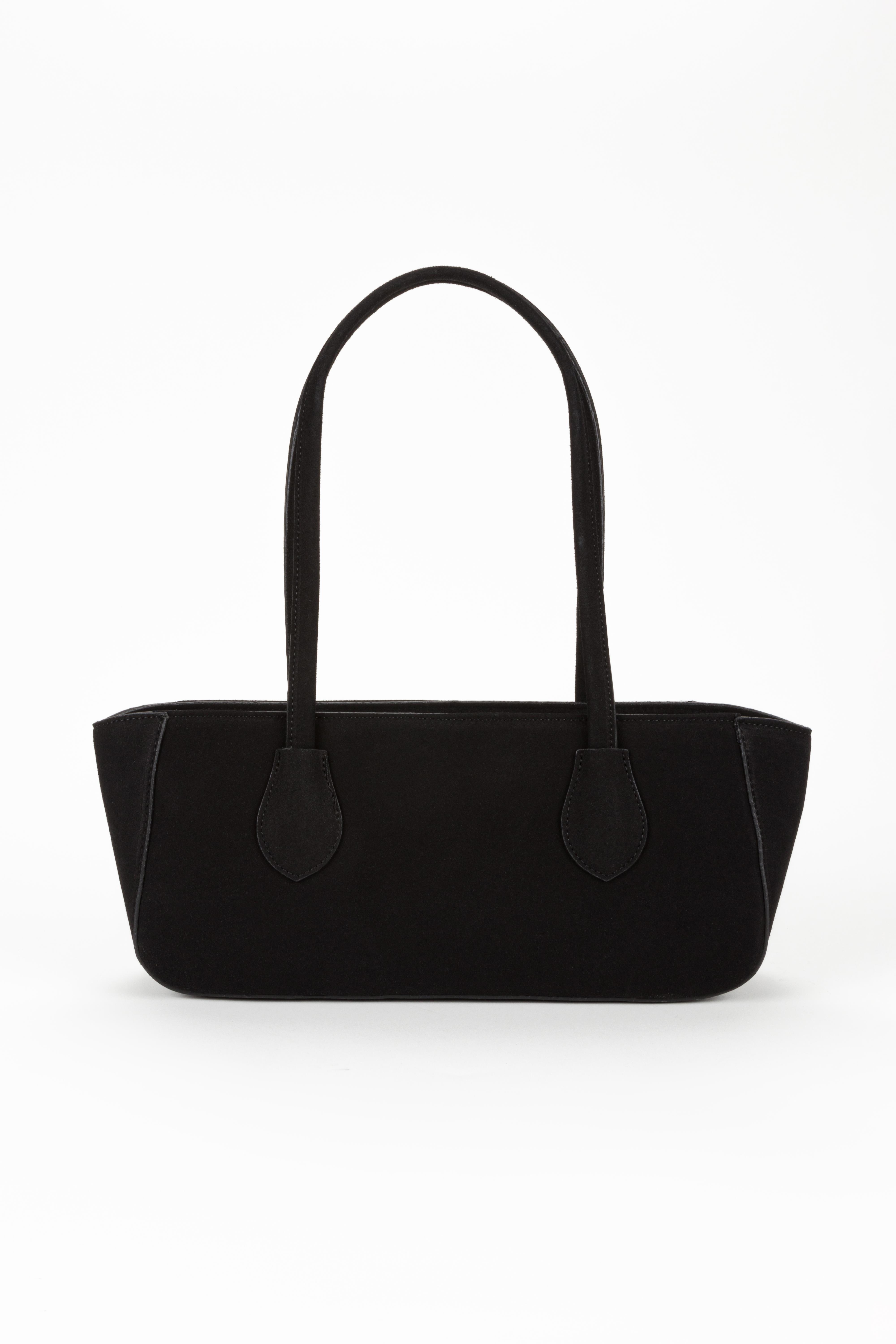 Süet Baget Çanta Siyah