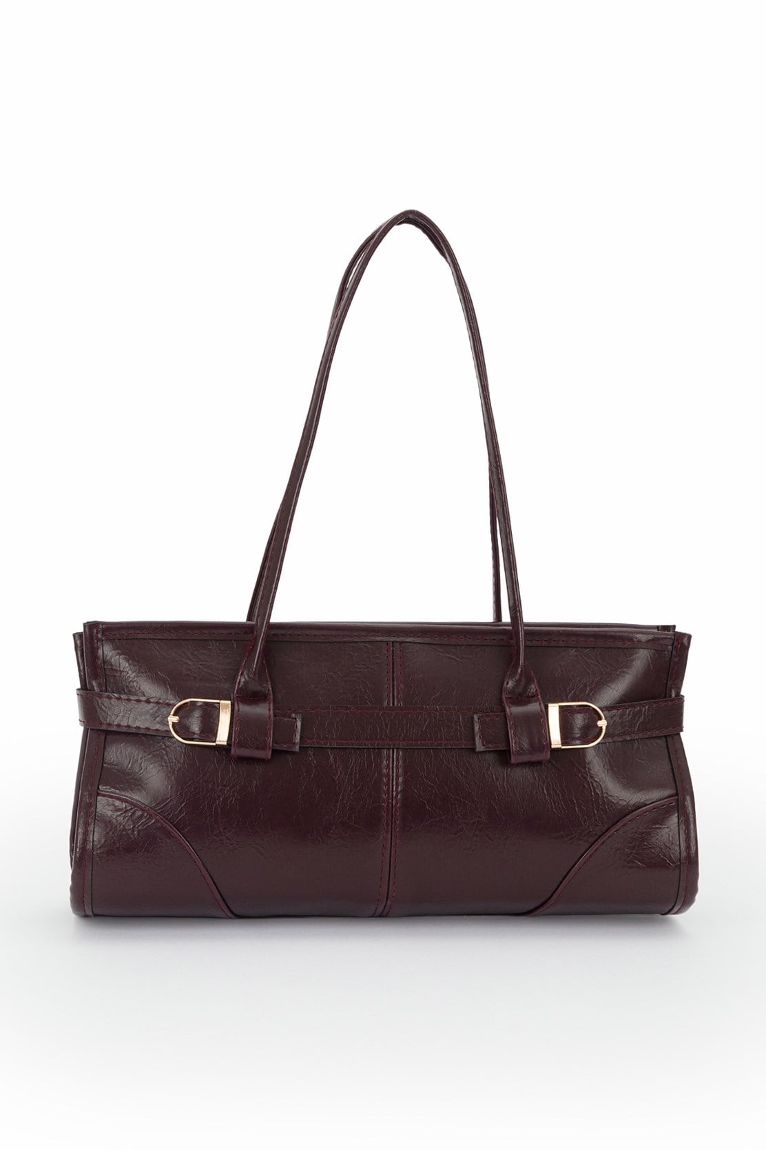 Vintage Baget Çanta Bordo