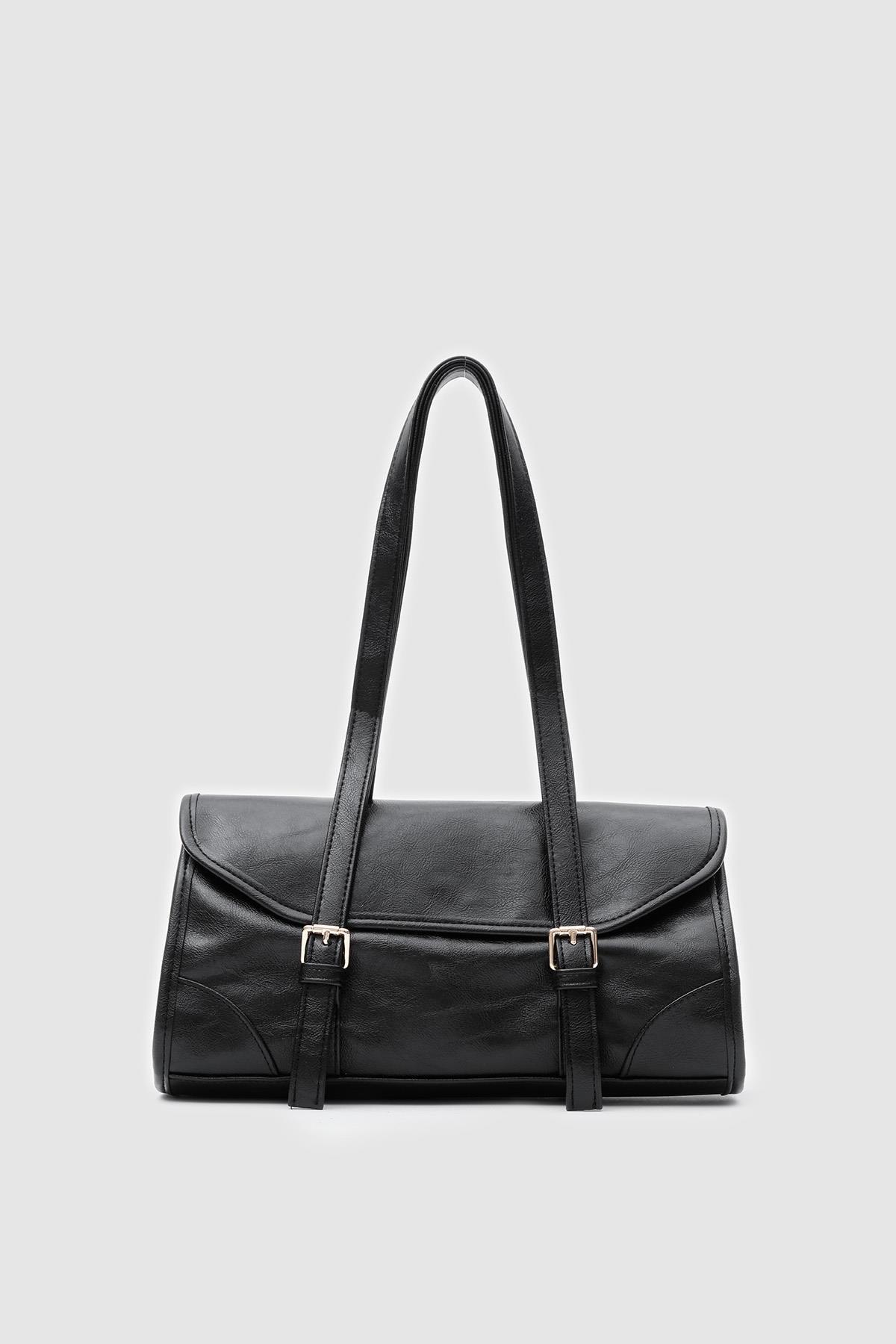 Vintage Baget Çanta Siyah