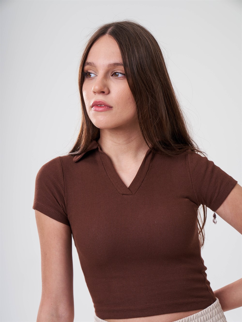 Yakalı Kaskorse T-shirt