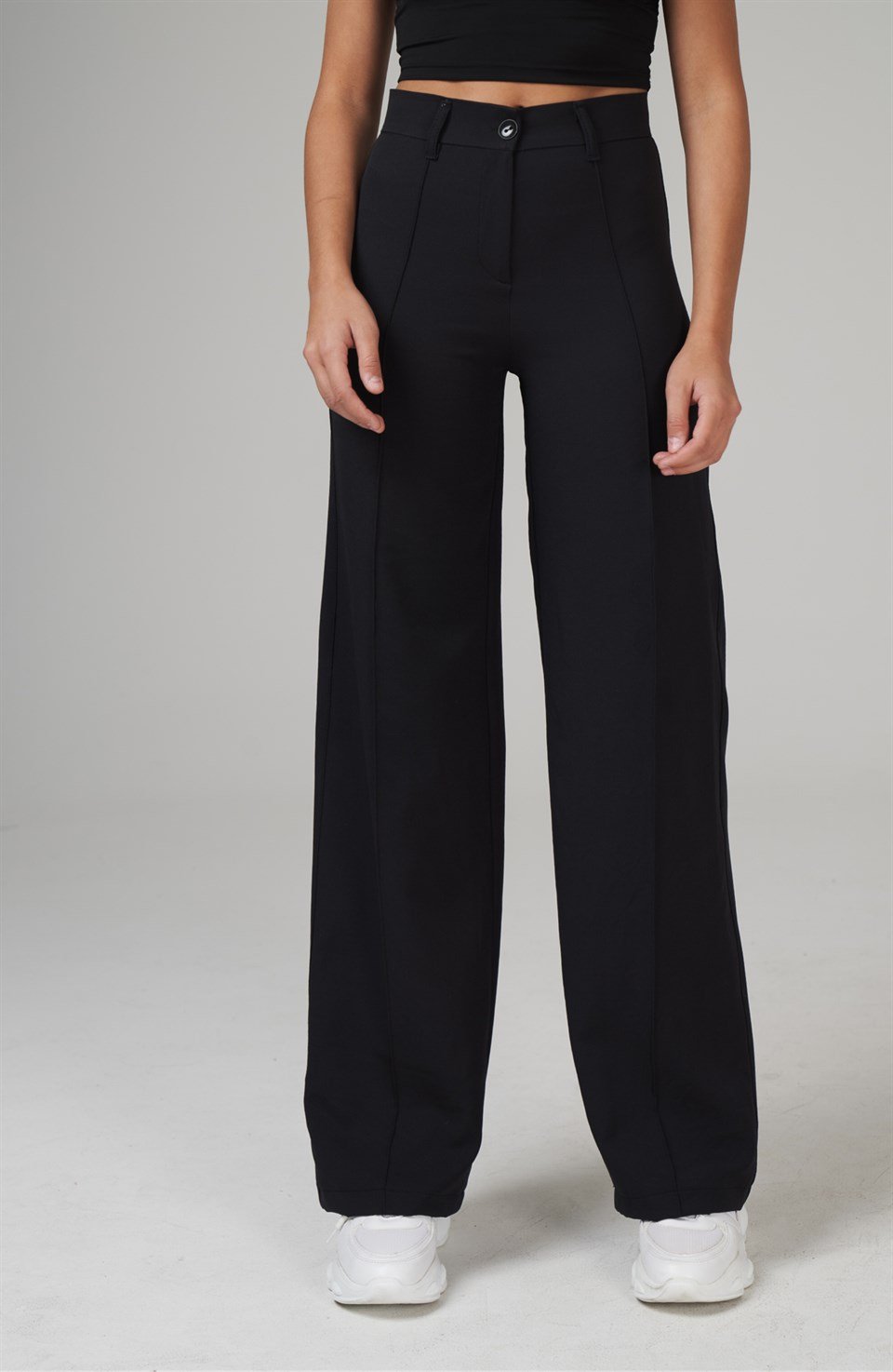 Çimalı Bol Paça Pantolon - Ambar Giyim