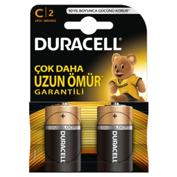 Duracell Alkalin C Orta Boy Pil 2'li Paket