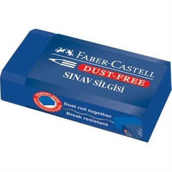 Faber Castell 187170 Dust-Free Orta Boy Sınav Silgisi - Mavi