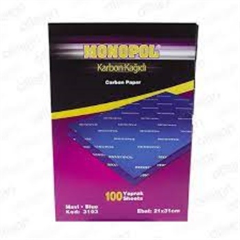 Monopol 3102 Karbon Kağıdı A4 100 Adet - Mavi