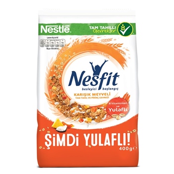 Nestle Nesfit Karışık Meyveli Bademli Tam Buğday ve Pirinç Gevreği 400 g