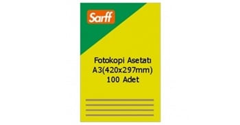 Sarff Fotokopi Asetatı A3 110Mic. 100 Ad.