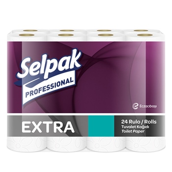 Selpak Professional Extra Tuvalet Kağıdı Çift Katlı 180 Yaprak 22.32 m - 24 Adet