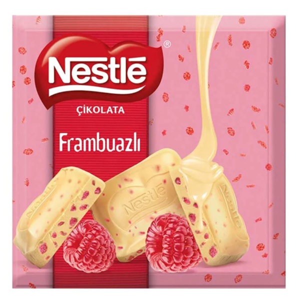 Nestle Beyaz Çikolata Frambuazlı Kare 60 Gr.
