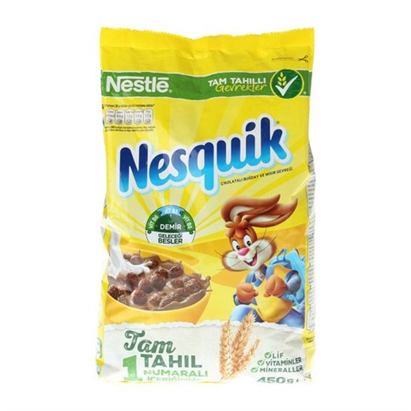 Nestle Nesquik Kakaolu Buğday ve Mısır Gevreği 450 Gr.
