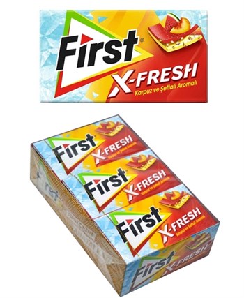 First X-Fresh Karpuz & Şeftali Aromalı Sakız 27 gr