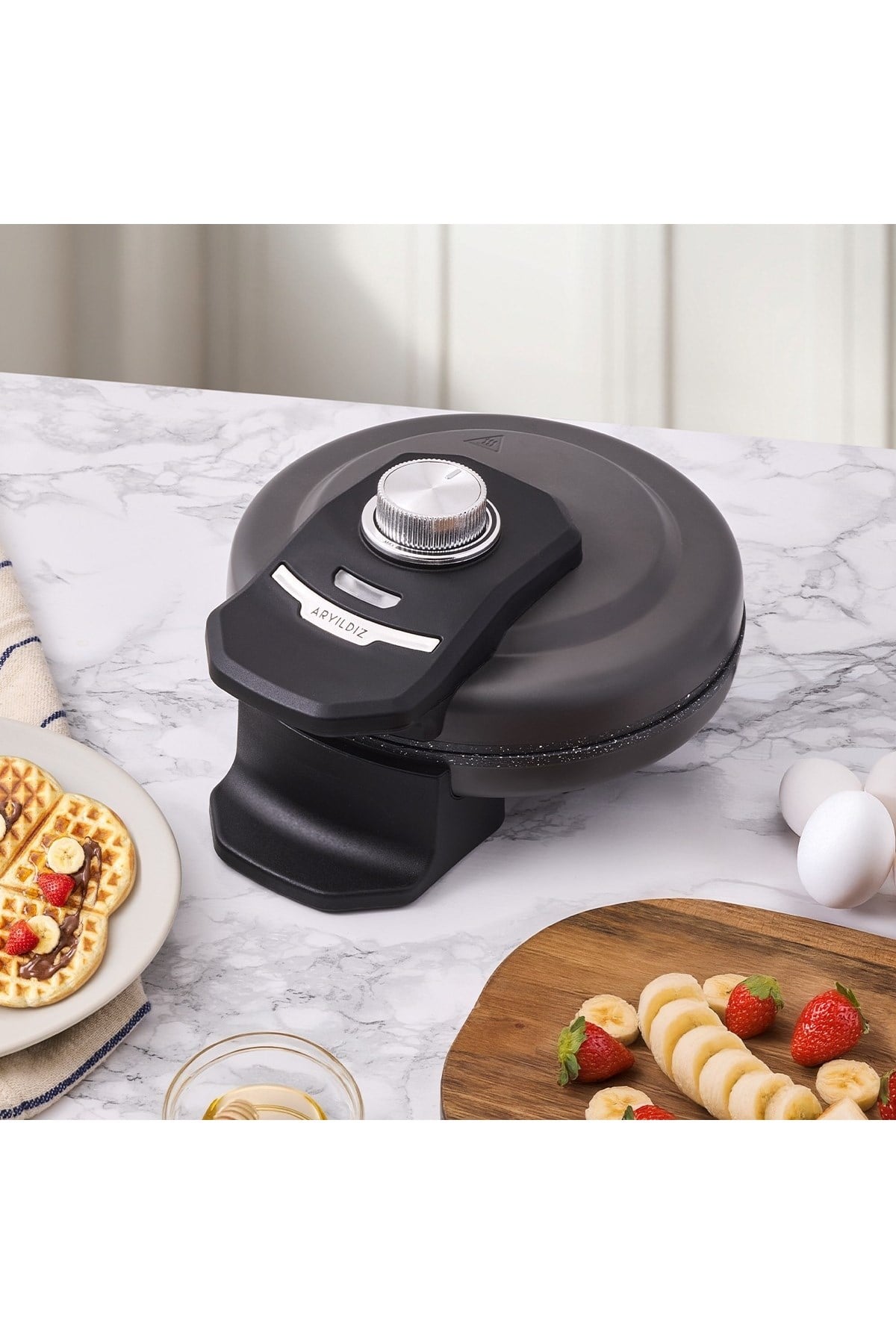 Aryıldız Atelier Waffle Makinesi Antrasit
