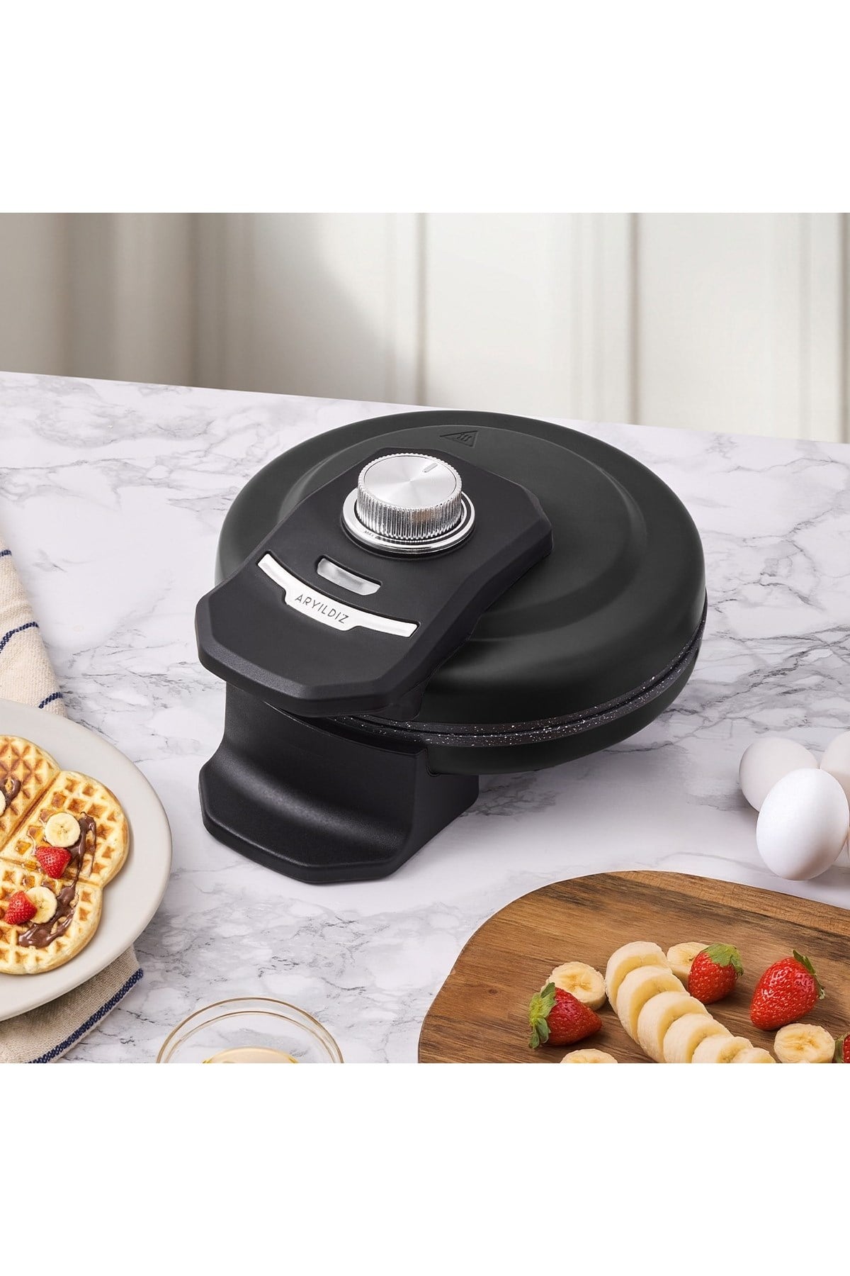 Aryıldız Atelier Waffle Makinesi Siyah