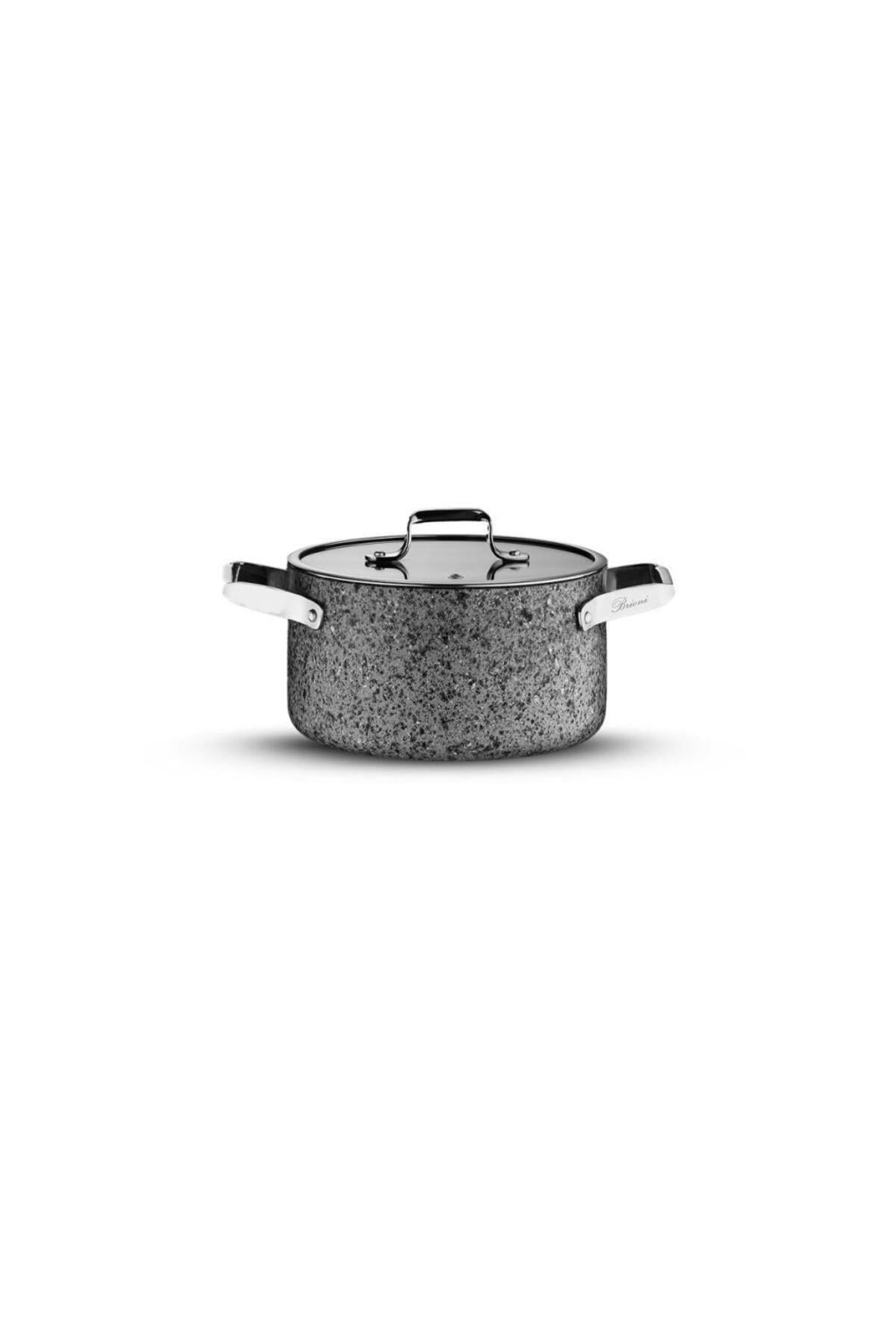 Brioni Stone-H Çizilmez Yanmaz Yapışmaz 22 Cm Derin Tencere
