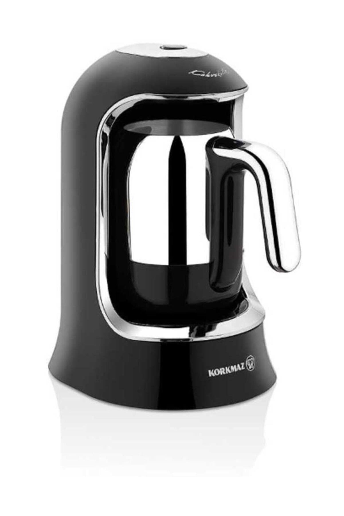 Korkmaz Kahvekolik Siyah Krom Otomatik Kahve Makinesi A860-07