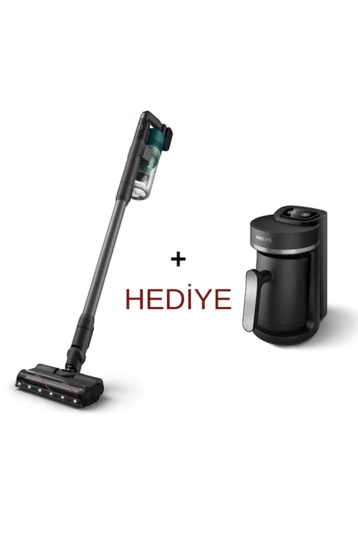 Philips Dikey Şarjlı Süpürge XC6456/10 + Kahve Makinesi Hediye HDA150/61