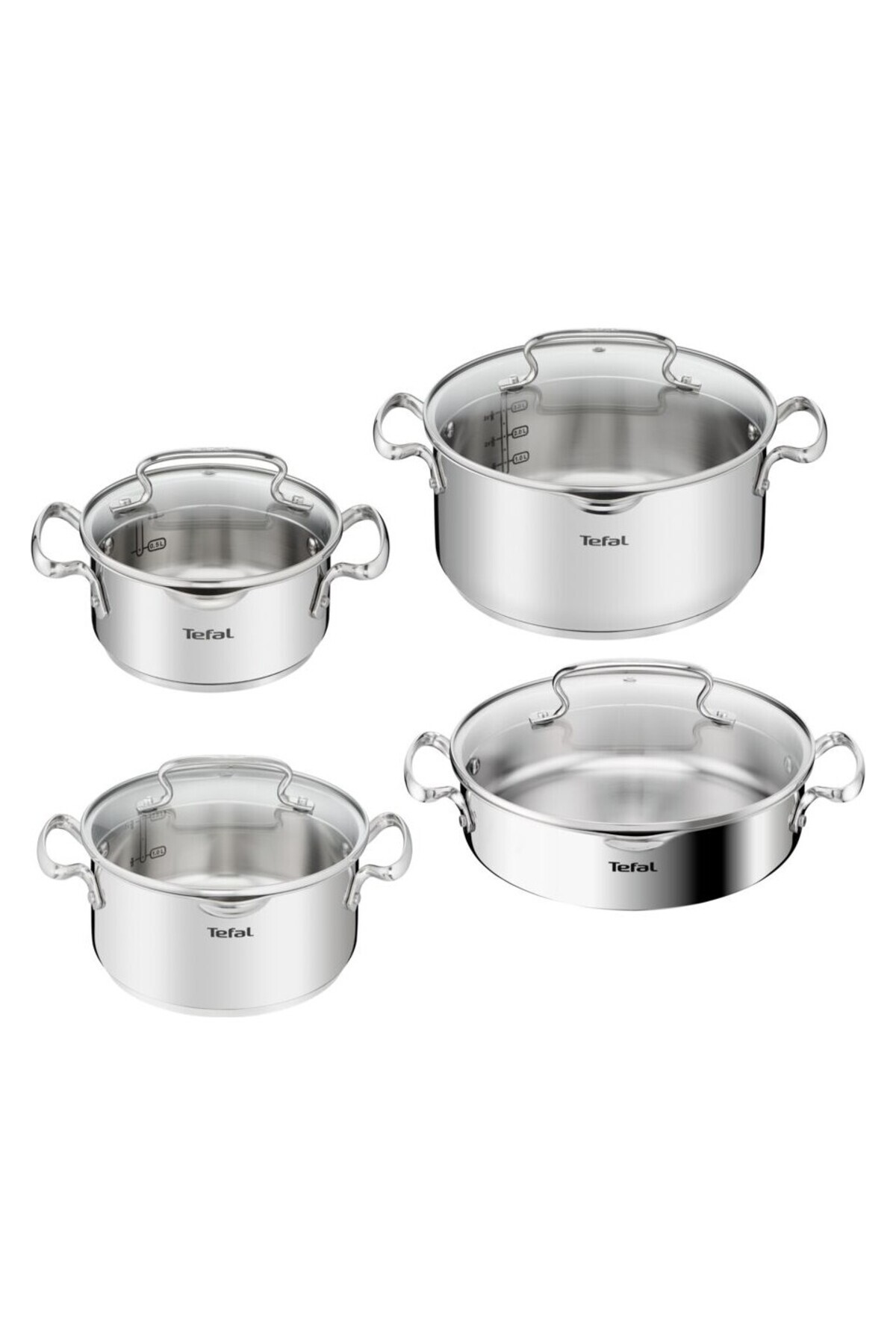 Tefal Duetto 8 Parça Çelik Tencere Seti