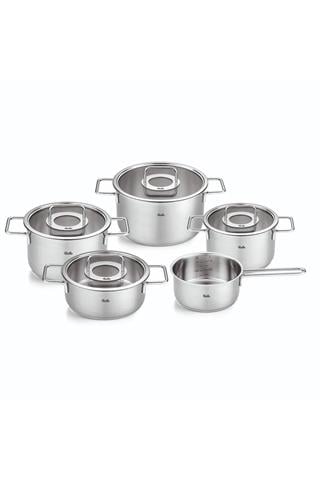 Fissler Pure Collection 9 Parça Cam Kapak Çelik Tencere Seti
