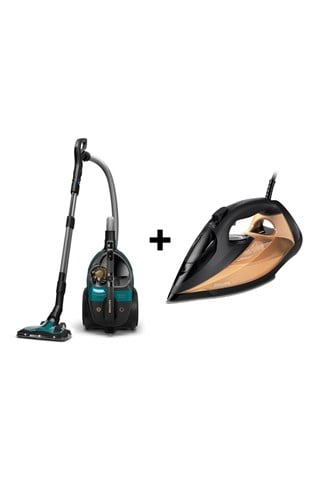 Philips XB9185 + DST7040 Toz Torbasız Süpürge / Buharlı Ütü Set