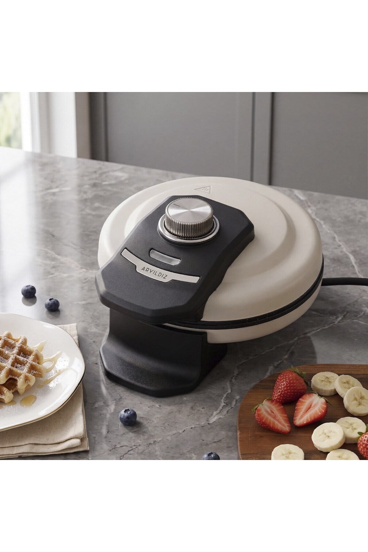 Aryıldız Atelier Waffle Makinesi Krem