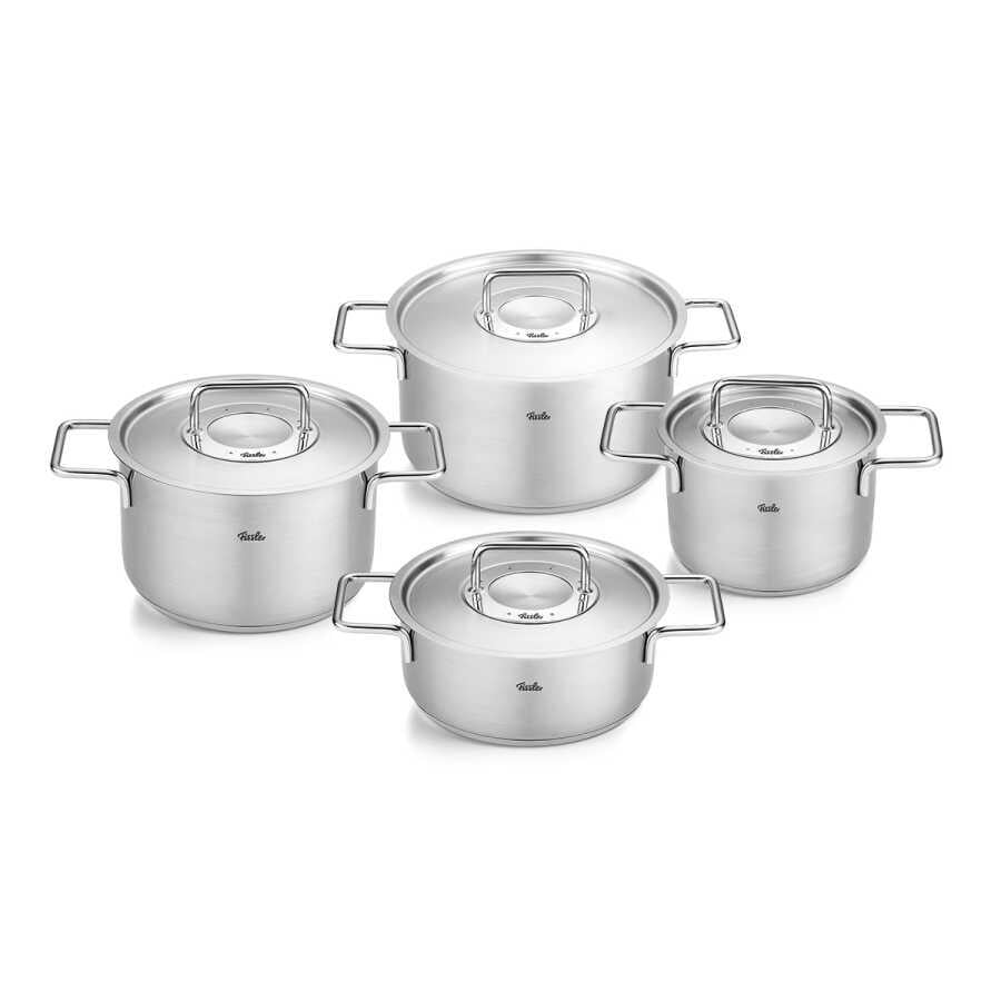 Fissler Pure Collection 8 Parça Cam Kapak Çelik Tencere Seti