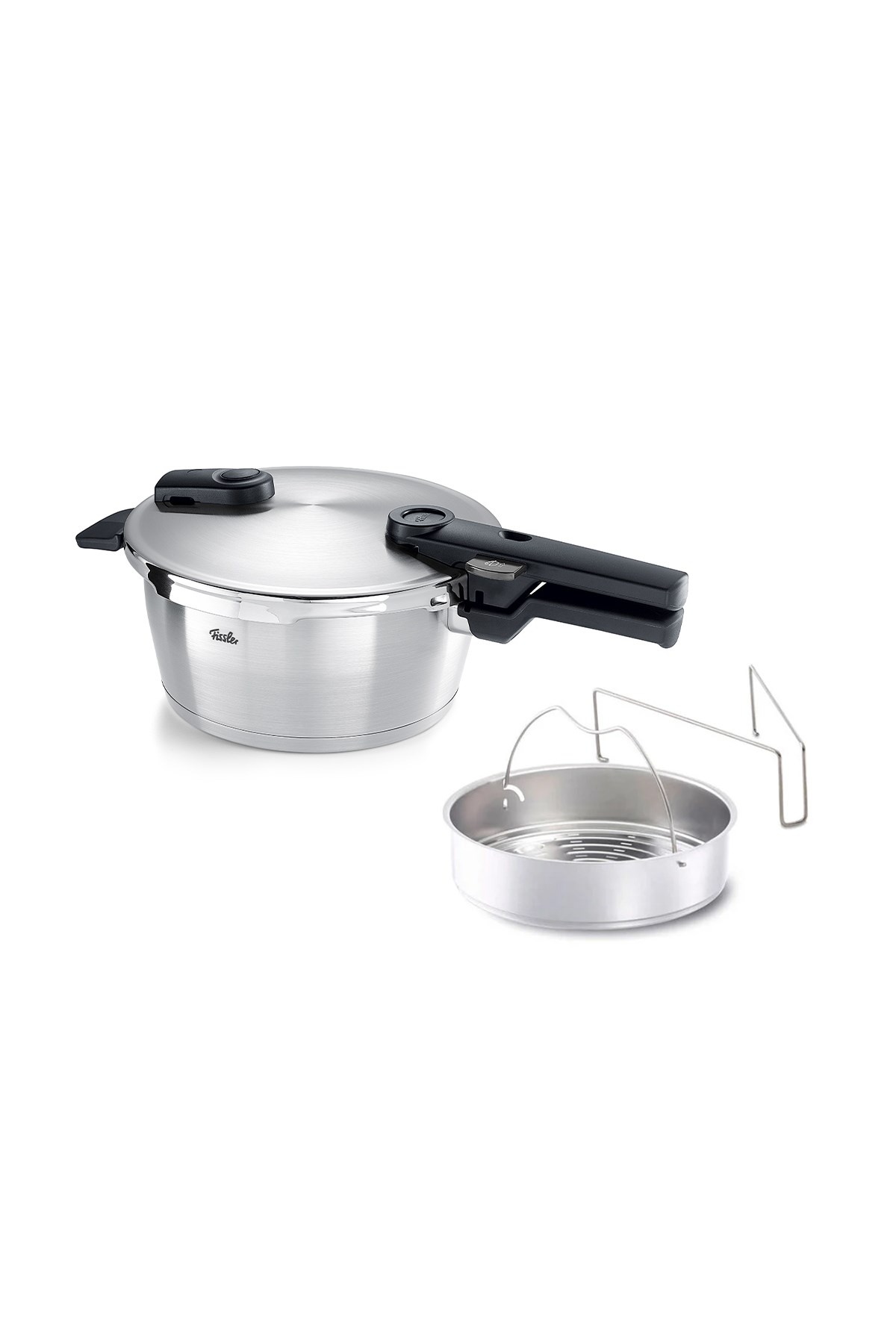 Fissler Vitaquick Premium 3,5 Litre Düdüklü Tencere + Buharda Pişirme Aparatı