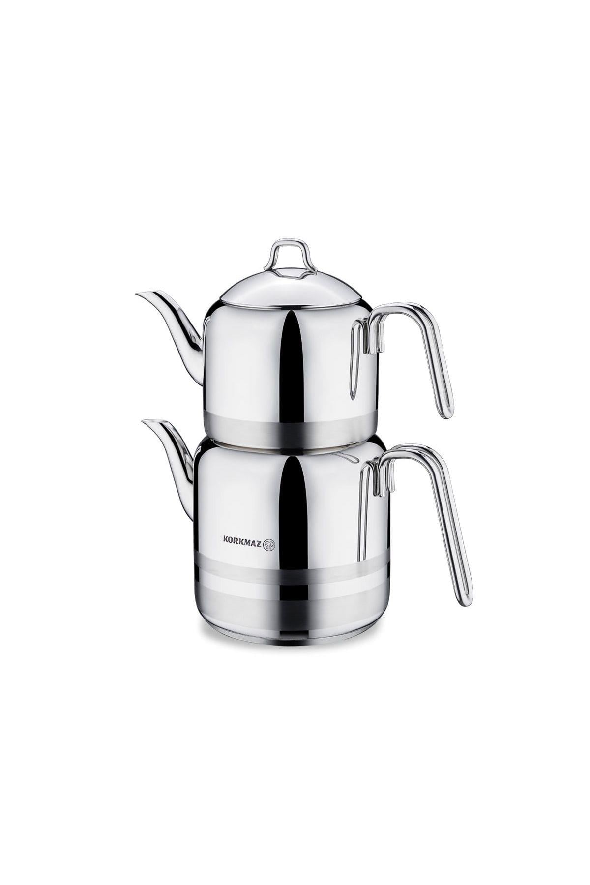 Korkmaz A113 Mega Astra2 Çelik Çaydanlık Takımı 