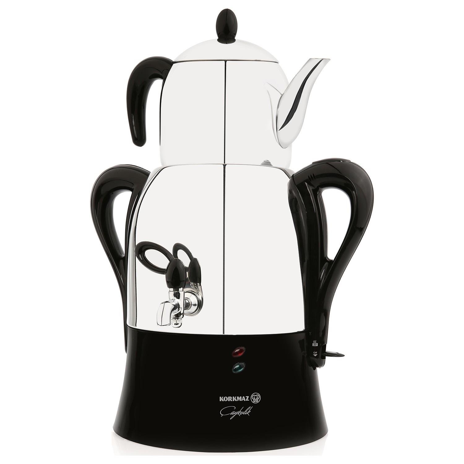 Korkmaz Çaykolik Paslanmaz Çay Makinesi Siyah  A341-04