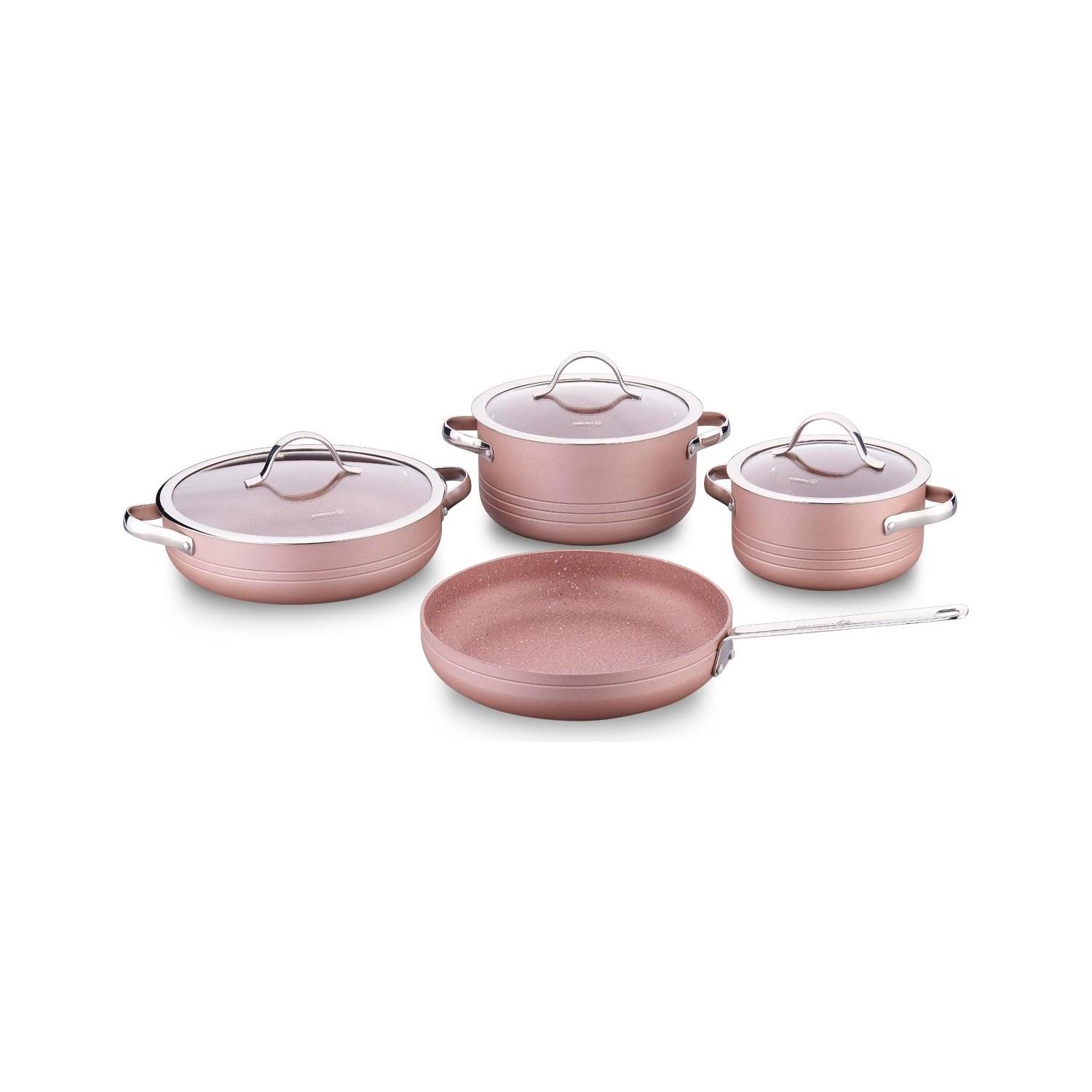 Korkmaz Linea 7 Parça Tencere Seti Rosegold A2619