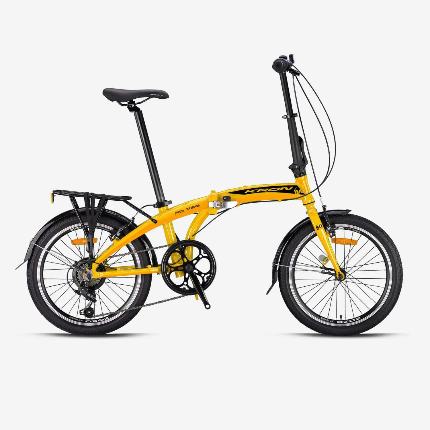 Kron Fd 750 V Fren 20 Jant Profesyonel Katlanabilir Bisiklet Sarı