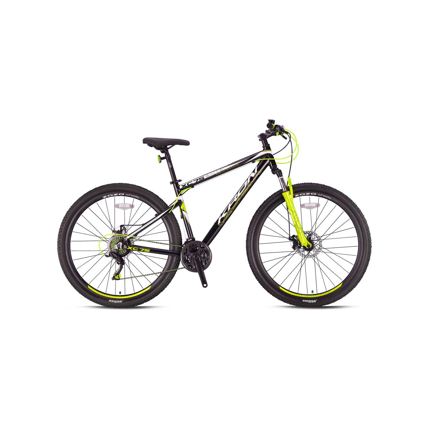Kron XC 75 HD 27.5 Jant 21 Vites Dağ Bisikleti-Mat Siyah Neon Sarı