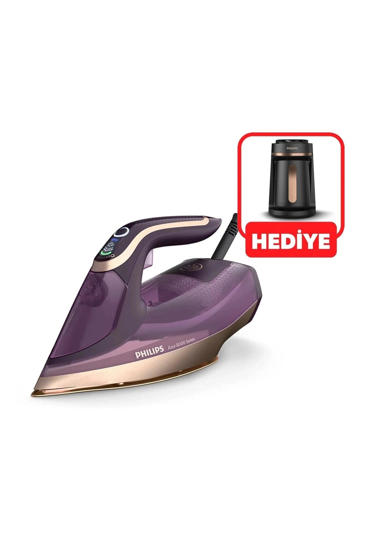 Philips DST8040/30 + HDA150/60 Azur Buharlı Ütü ve Türk Kahve Makinesi
