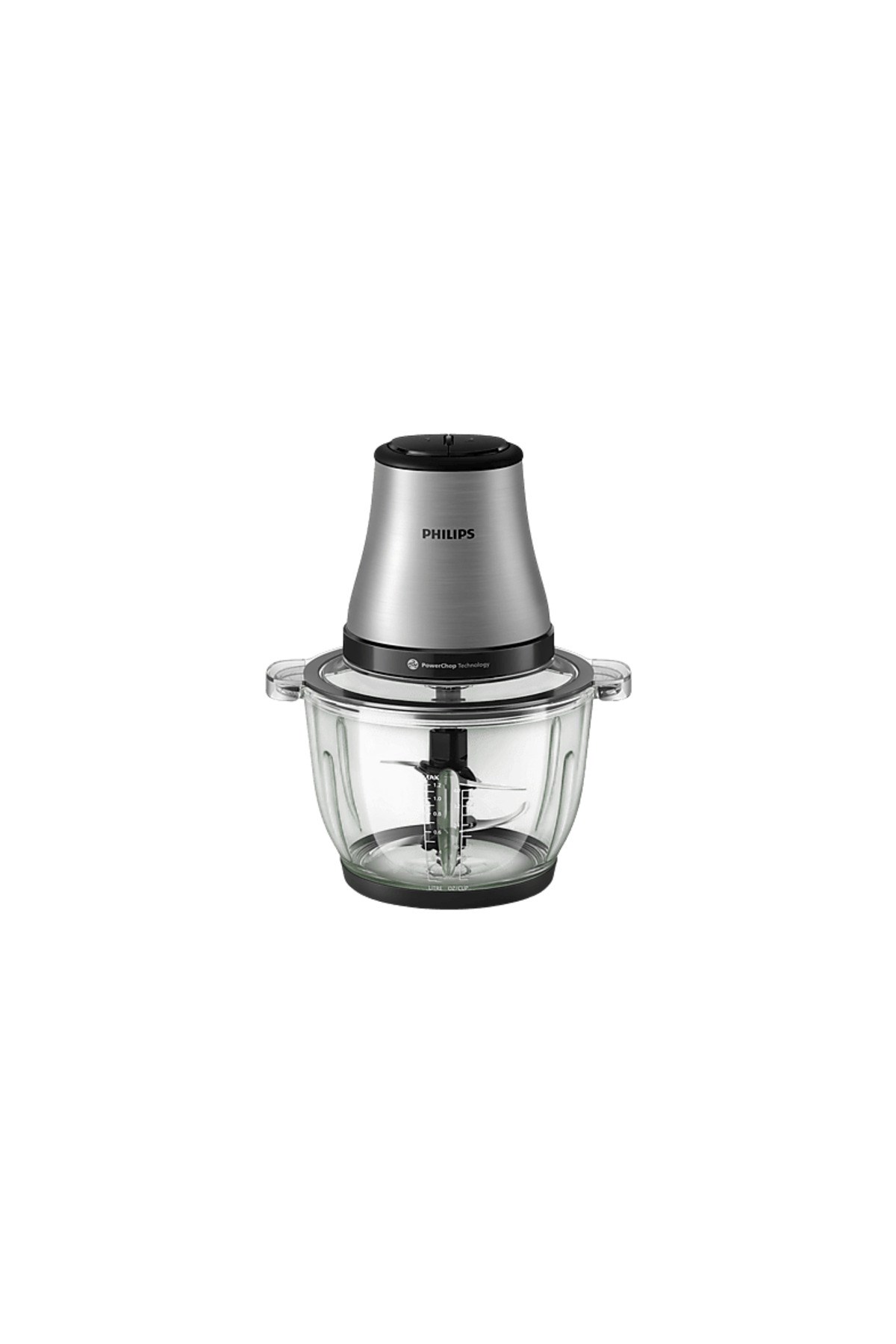 Philips HR1503/00 3000 Serisi Cam Hazneli Doğrayıcı Metalik Gri