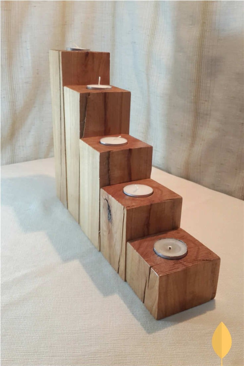 Tena Dekor 5li Kütük Ağaç Tealight Mumluk