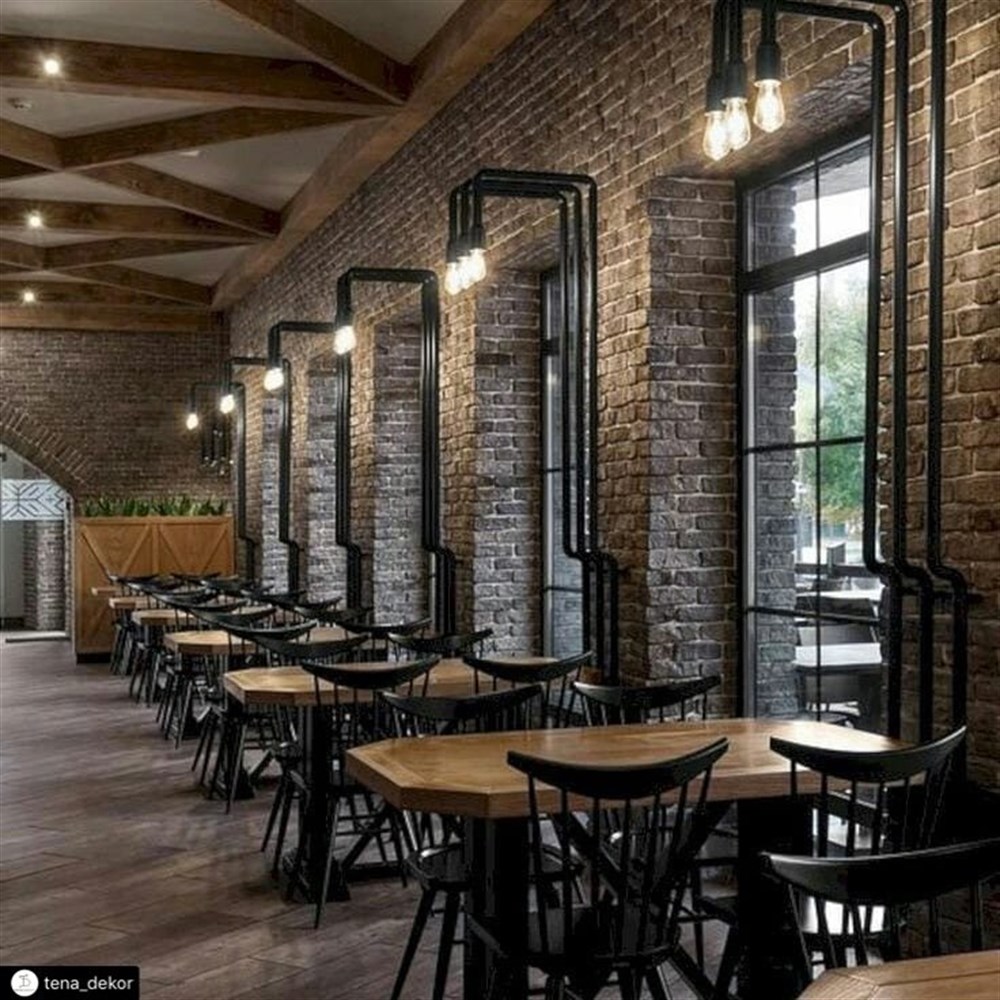 Tena Dekor Endüstriyel Demir Boru Rustik Duvar Aydınlatma Aplik