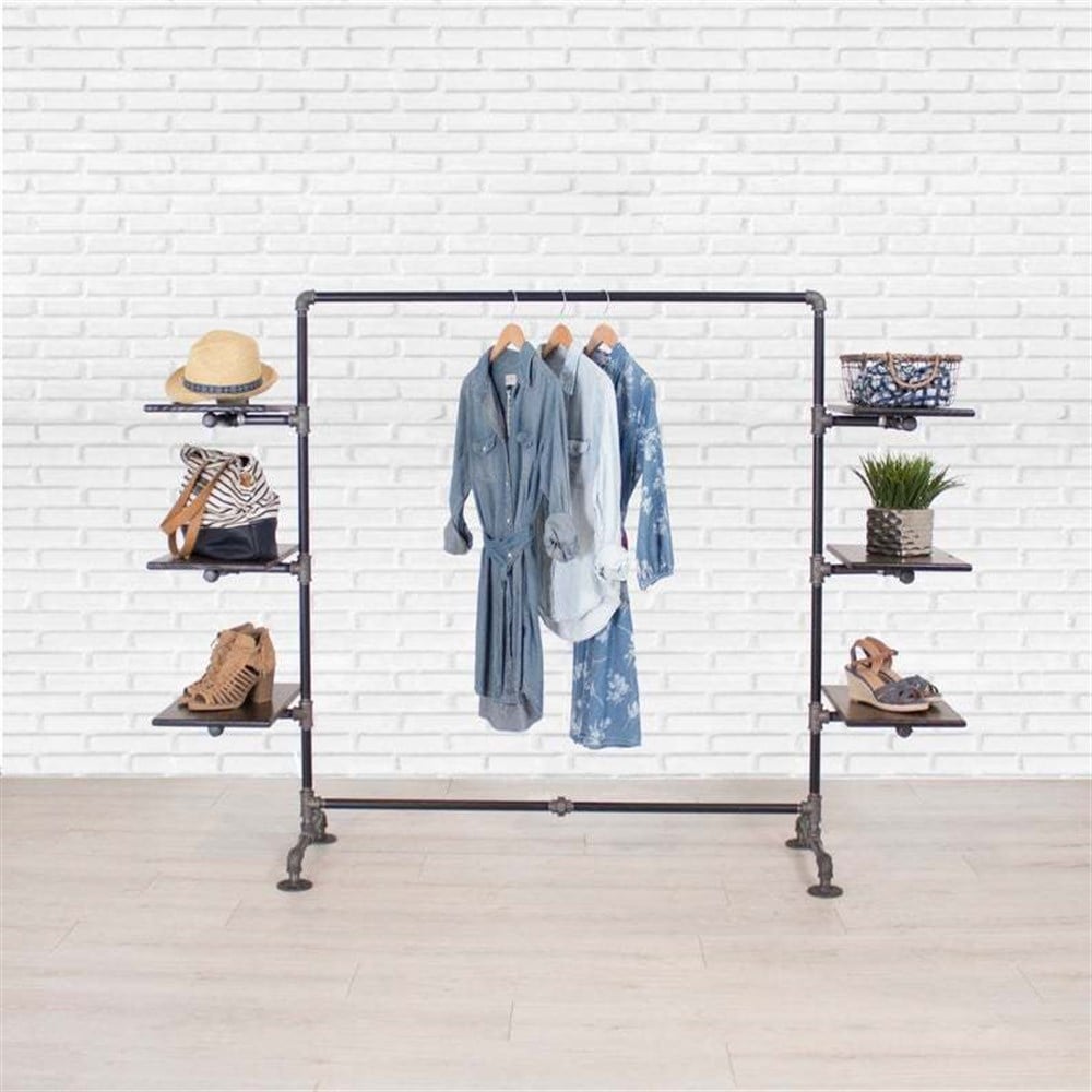 Tena Dekor Rustik Mağaza Raflıl Elbise Askısı Butik Dekor